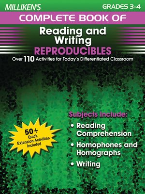 cover image of Milliken's Complete Book of Reading and Writing Reproducibles - Grades 3-4